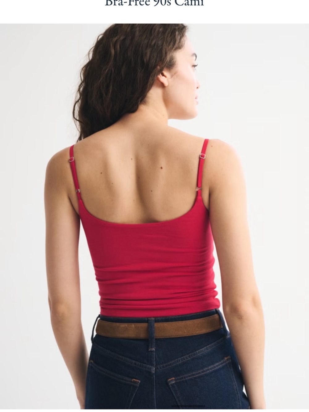 ABERCROMBIE Bra Free 90’s Cami - Red - Small - Picture 6 of 9
